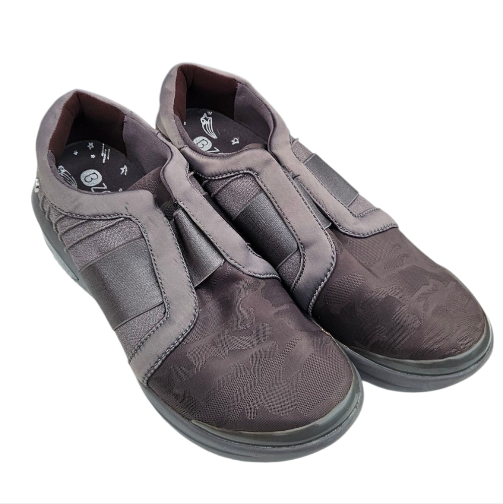 BZees Flavor Flats Silver Slip In Comfy Shoe